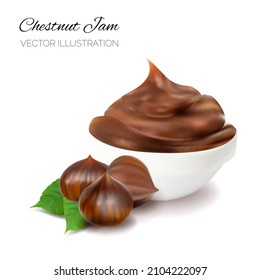 Chestnut Puree Isolated, Marrons Cream, Spread, Jam