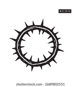 Chestnut shell with spikes with transparent background