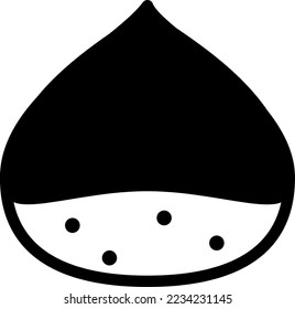 Chestnut simple and cute pictogram illustration