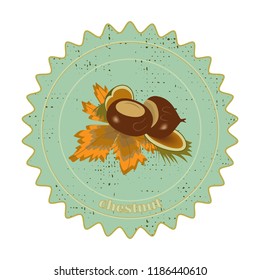 Chestnut sticker or badge