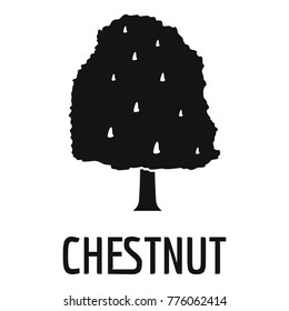 Chestnut tree icon. Simple illustration of chestnut tree vector icon for web