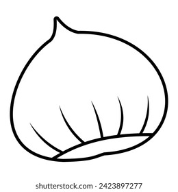 Chestnut vector in black and white