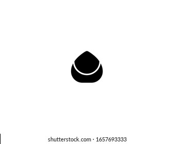 Chestnut vector flat icon. Isolated chestnut, nut dried fruit emoji illustration 