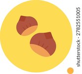 Chestnut vector Icon Design Illustration