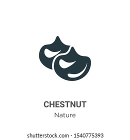 Chestnut vector icon on white background. Flat vector chestnut icon symbol sign from modern nature collection for mobile concept and web apps design.