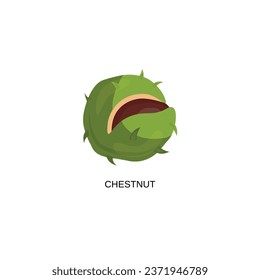 Chestnut vector icon.outline vector icon на білому pozadí chestnut.
