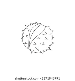 Chestnut vector icon.outline vector icon на білому pozadí chestnut.
