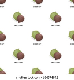 Chestnut.Different kinds of nuts single icon in cartoon style vector symbol stock illustration.