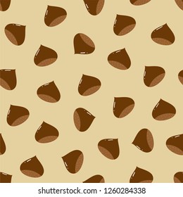 Chestnuts background. Seamless pattern.Vector.