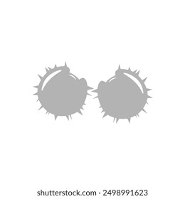 Chestnuts icon on a white background, vector illustration