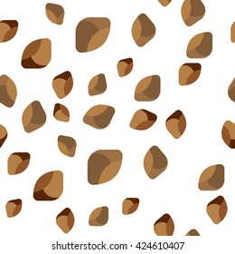 Chestnuts on a white background. Seamless ornament.
