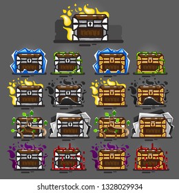 Chests closed with magic for video games