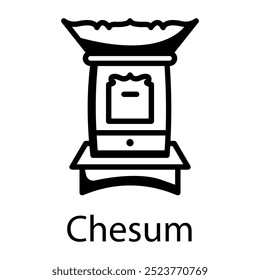 Chesum icon designed in doodle style 