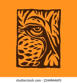 chetah face illustrations vector for tshirt designs, logo and collections