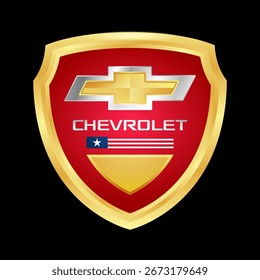 Logotipo de Chevrolet con el escudo de Vector, logotipo de Chevrolet 