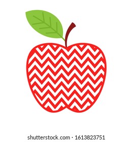 Icono de manzana de Chevron. Imagen de cliente aislada en fondo blanco