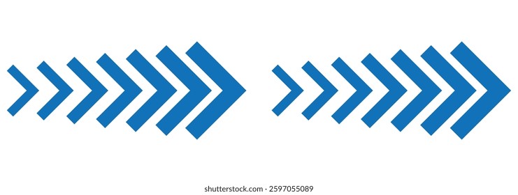 Chevron arrow icon. Moving arrows icon. blend effect, pointer, speed direction, road caution, military, navigation sign isolated on white background. dynamic moving arrow icon. eps 888.