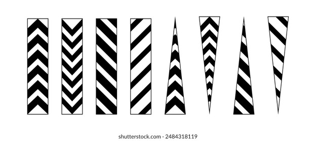 Chevron Pfeil-Icon-Set. Kollektion von Pfeilsymbolen. Modernes Design isoliert auf weißem Hintergrund