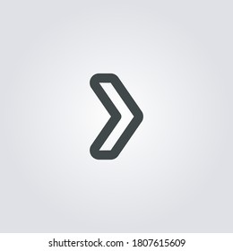 chevron arrow Icon. chevron arrow symbol isolated on Gradient background. Vector Illustration