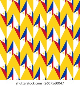 chevron arrow pattern of filipino flag. geometric background for decoration. vector illustration