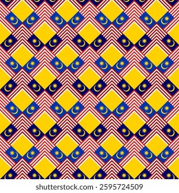 chevron arrow pattern of malaysia flag. geometric background. vector illustration