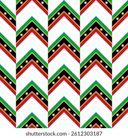 chevron arrow pattern of saint kitts and nevis flag. geometric background for decoration. vector illustration