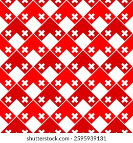 chevron arrow pattern of switzerland flag. geometric background. vector illustration