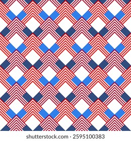 chevron arrow pattern of united states flag. geometric background. vector illustration