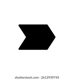 chevron arrow  pointing to the right. Suitable for design elements, web graphics, user interfaces, and directional indicators.