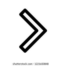 Chevron arrow pointing rightward