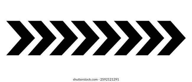 Chevron arrow symbol silhouette vector on white background