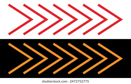 Chevron arrow symbols. Chevron icons illustration.