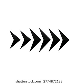 Chevron arrows vector for progress flow and sequential navigation with progress, sequence