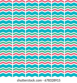 Chevron background, design; seamless pattern; blue, green, red