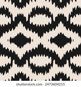 Decoración de dibujo blanco negro Chevron , Ilustración de patrón sin fin de moda sin costura estampado de Vector a rayas etnia diseño botánico dibujo colorido hermoso textil ornamental oge ornamento sin fin 
