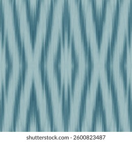 Chevron blue ikat diamond pattern, Ethnicity tribal geometric abstract woven textile, Fashion classic handcrafted decorative symmetry design, Beautiful boho ornamental seamless endless motif