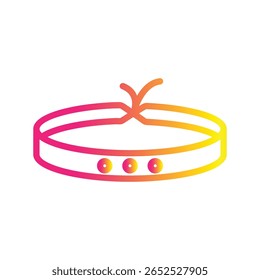 Pulseira de divisa ícone de vetor de ilustração de gradiente de cor que pode facilmente modificar ou editar 