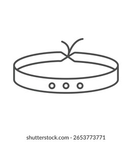 Ícone de linha fina da pulseira de divisa, vetor, pixel perfect, arquivo ilustrador 