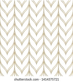 chevron braids seamless pattern with gold shades
