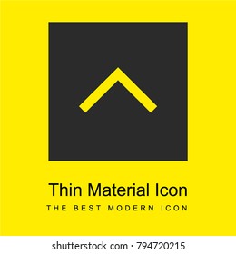 Up chevron bright yellow material minimal icon or logo design