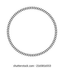 Chevron circle arrow icon. Round arrow frame. Vector isolated on white.