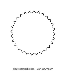 Chevron circle arrow icon. Round arrow frame. Vector isolated on white. Vector Illustration . 