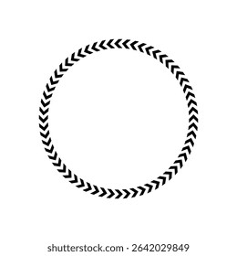Chevron circle arrow icon. Round arrow frame. Vector isolated on white. Vector Illustration . 