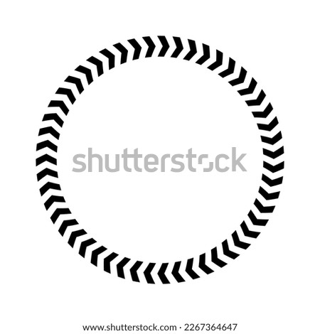 Chevron circle arrow icon. Round arrow frame. Vector illustration
