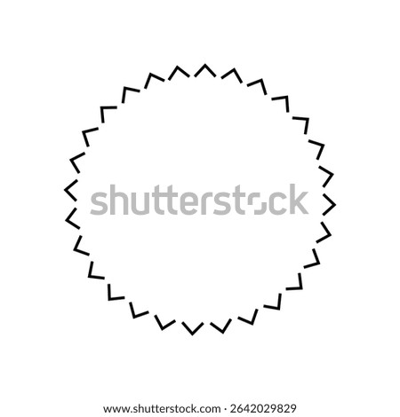 Chevron circle arrow icon. Round arrow frame. Vector isolated on white. Vector Illustration . 