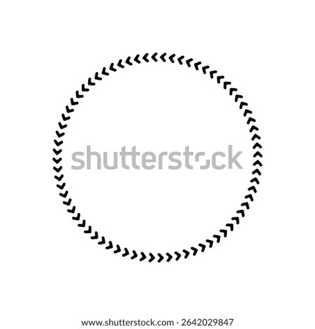 Chevron circle arrow icon. Round arrow frame. Vector isolated on white. Vector Illustration . 