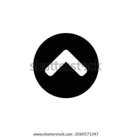 chevron circle up Icon. Flat style design isolated on white background. Vector illustration