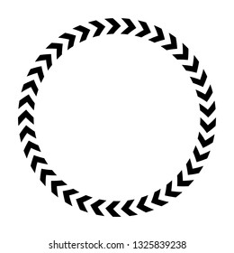 Chevron Circle Icon. Simple Flat Vector Illustration.