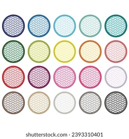 Chevron Circles Clip Art Design