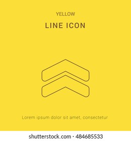 Chevron Cute yellow thin line icon / logo Design